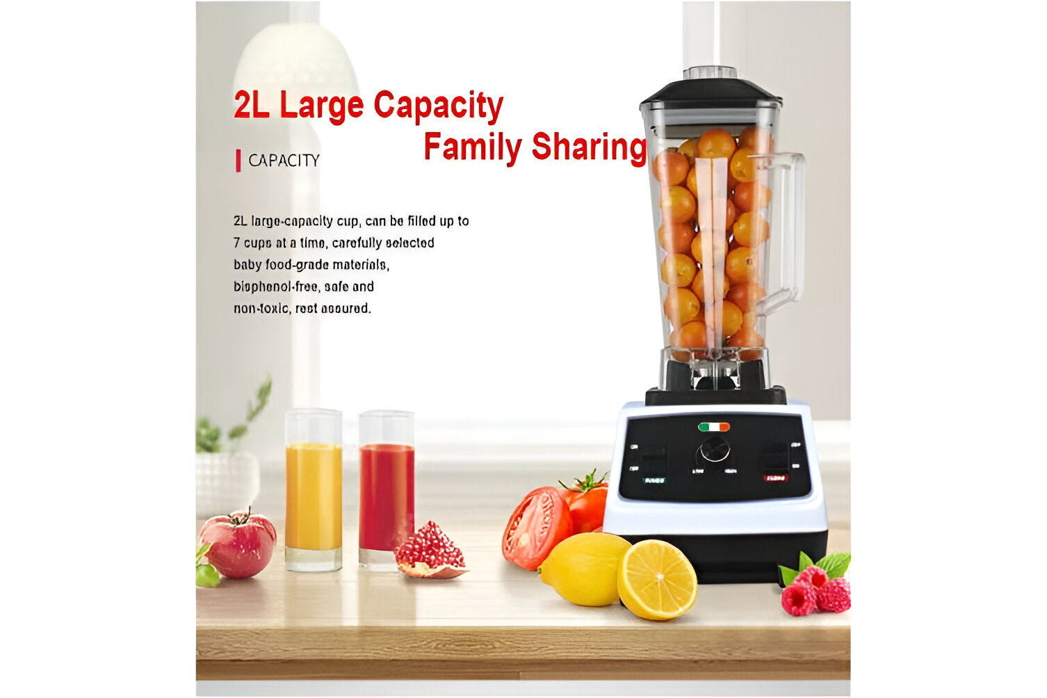 Vintage 2200W 2L Commercial Blender Grinder Juicer Mixer - Stylish Italian Design, Unbreakable Jar, 2 Modes, Adjustable Intensity, White Vintage 2200W 2L Commercial Blender Grinder Juicer Mixer - Stylish Italian Design, Unbreakable Jar, 2 Modes, Adjustable Intensity, White